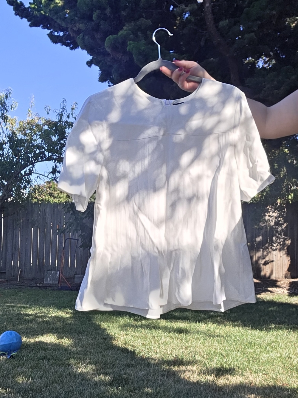 Belstaff Cream Short-Sleeve Blouse